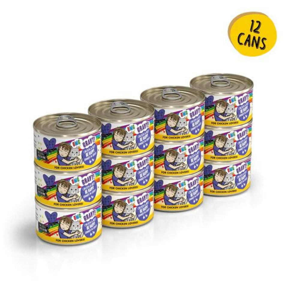 BFF Cat Omg Chicken and Beef Be Happy Dinner in Gravy 2.8 oz. 12 ct