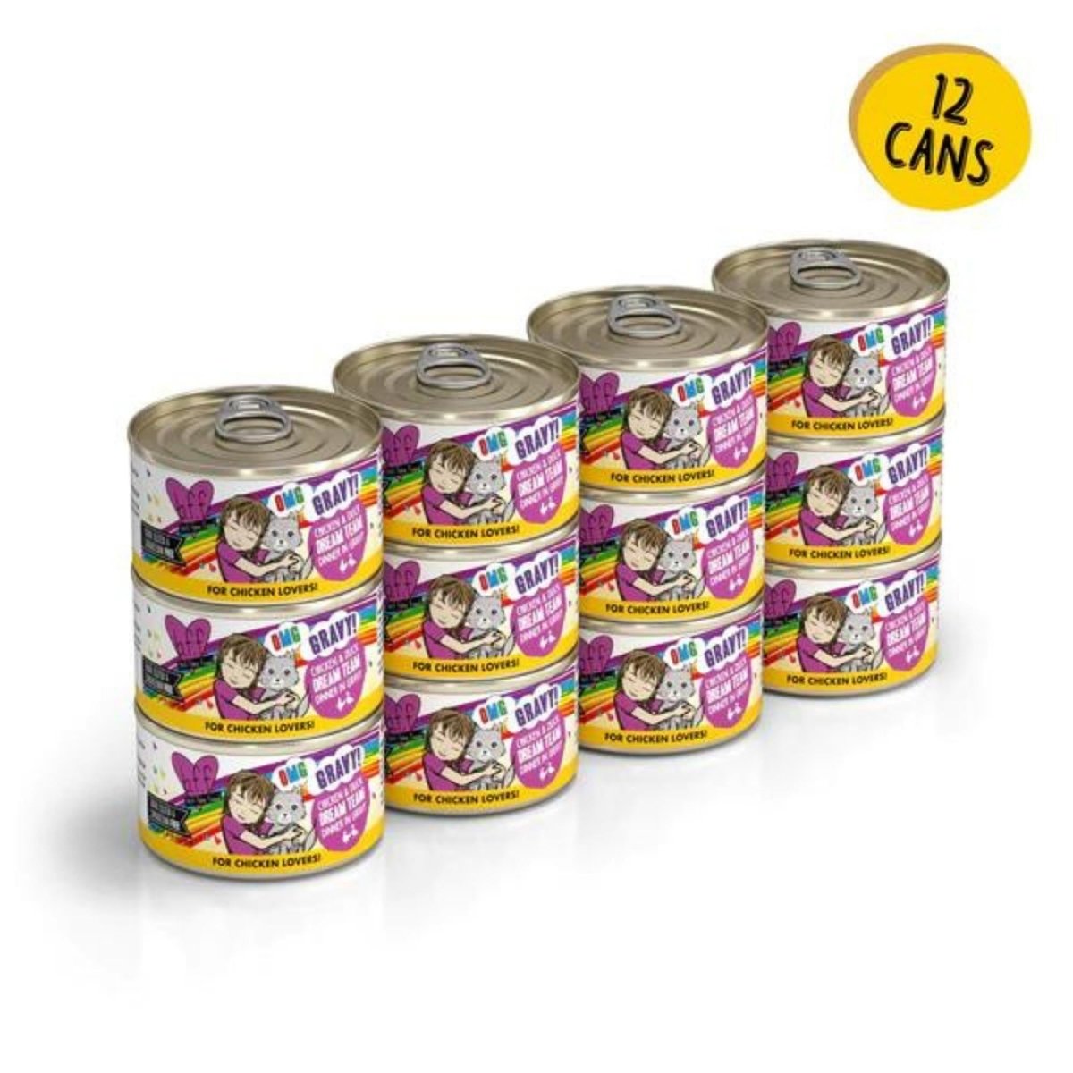 BFF Cat Omg Chicken and Duck Dream Team Dinner in Gravy 2.8oz. (Case of 12) - Pets Perfect