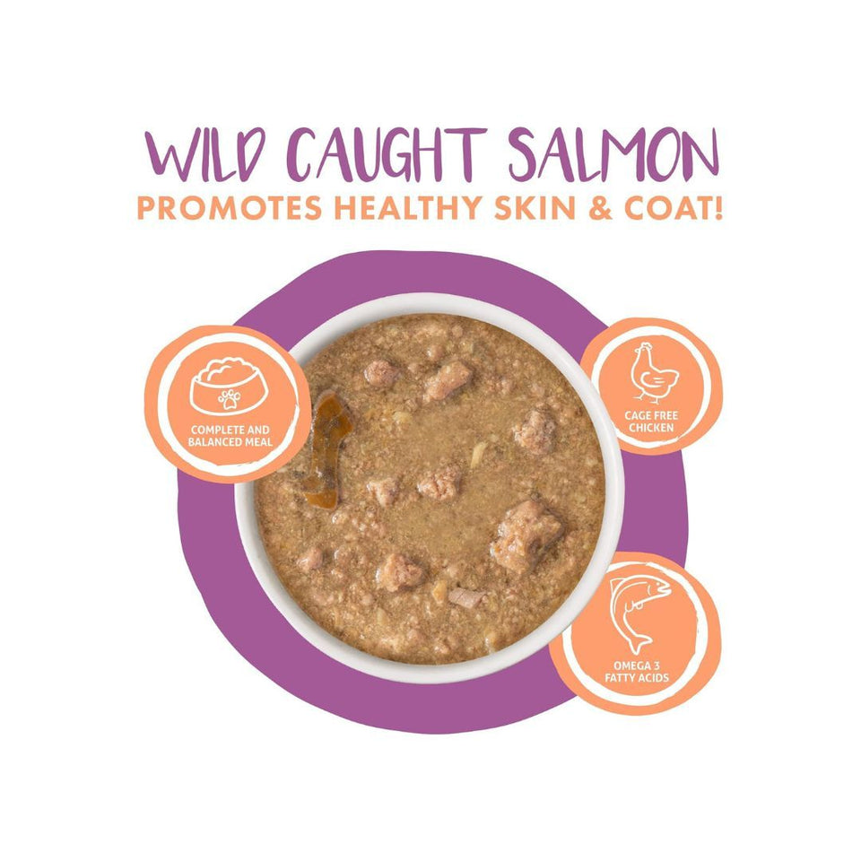 Weruva Stewbacca Chicken, Duck and Salmon Dinner in Gravy for Cats 2.8 oz 12 ct