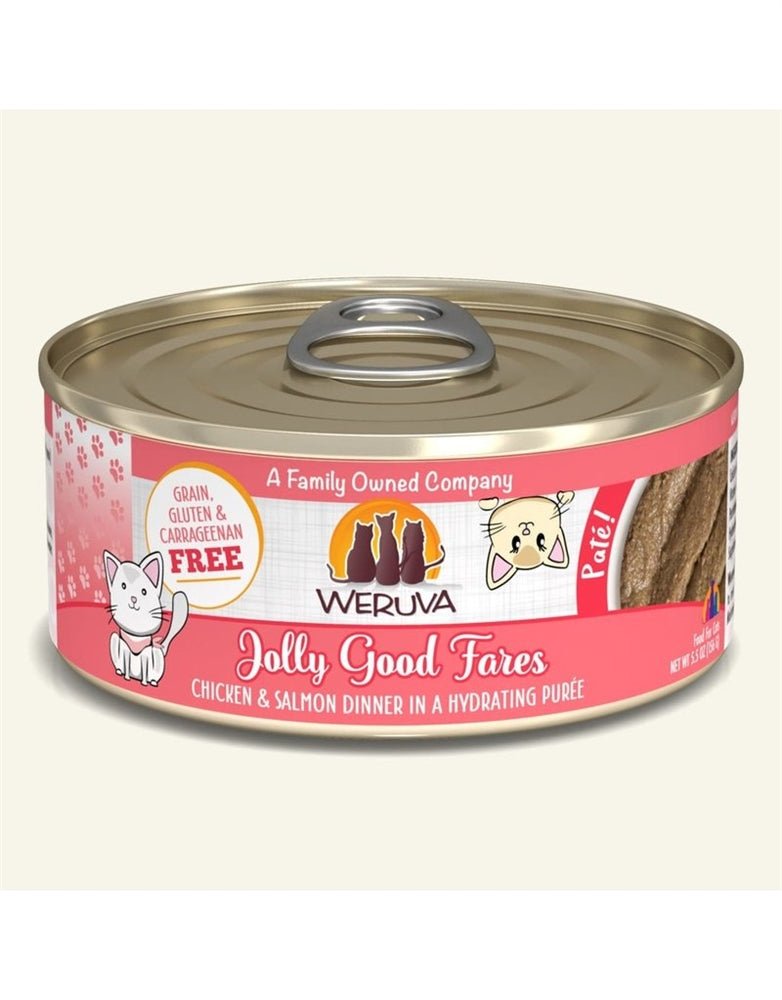 Weruva Cat Pate Jolly Good Fares Chicken and Salmon Dinner 5.5oz. (Case of 8) - Pets Perfect