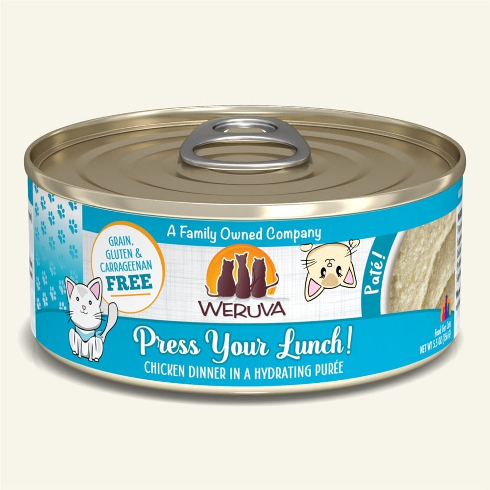 Weruva Cat Pate Press Your Lunch! Chicken Dinner 5.5oz. (Case of 8) - Pets Perfect