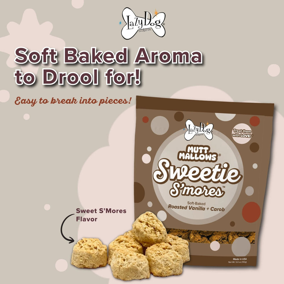 Lazy Dog Mutt Mallows Sweetie S'mores Dog Treat 5oz. (Case of 3)