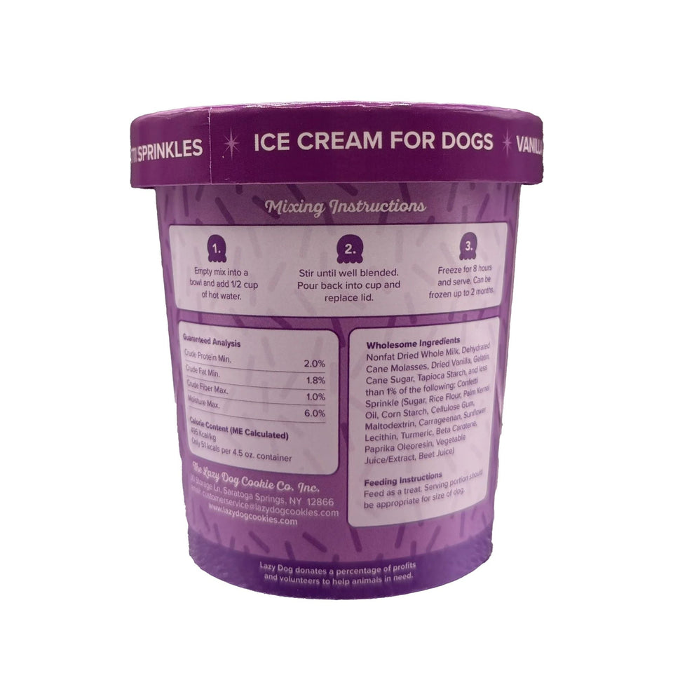 Lazy Dog Make at Home Ice Cream Mix Birthday Cake Flavor 4.5oz. (Case of 3)