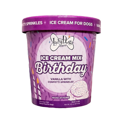 Lazy Dog Make at Home Ice Cream Mix Birthday Cake Flavor 4.5oz. (Case of 3)
