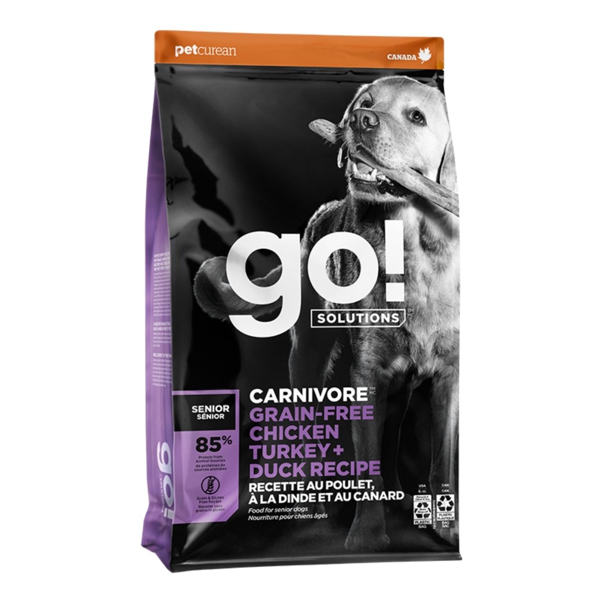 Go! Dog Carnivore Grain Free Senior Chicken, Turkey & Duck 3.5Lb - Pets Perfect