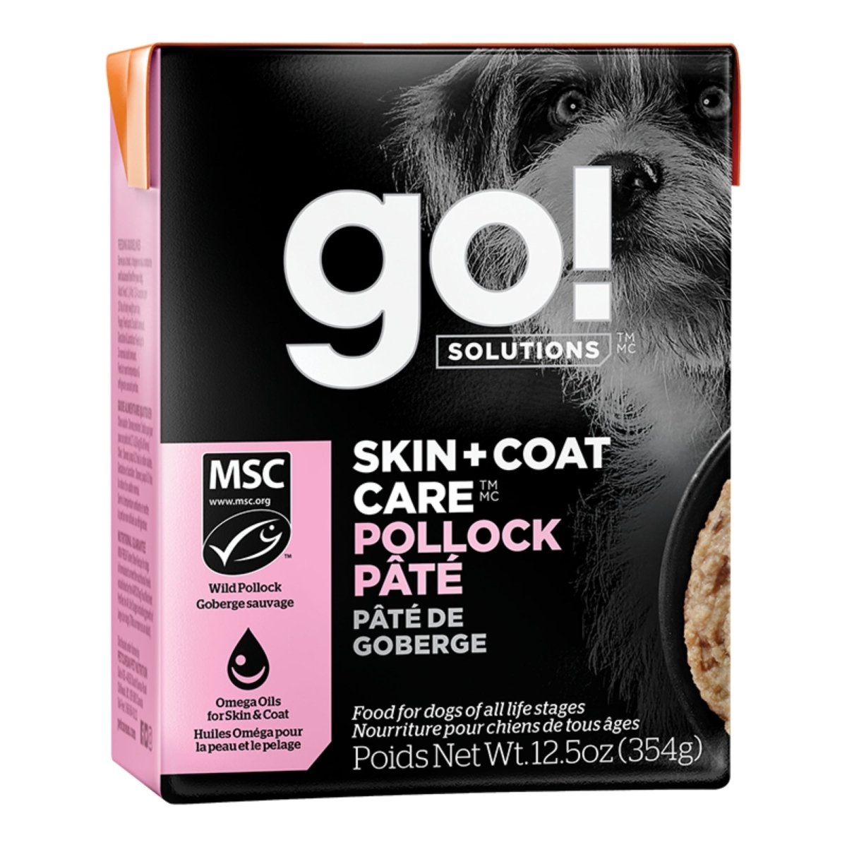 Go! Dog Skin & Coat Care Pate Pollock With Grain 12.5oz. (Case of 12) - Pets Perfect