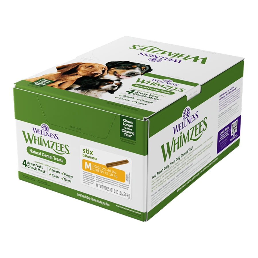 Whimzees Dog Stix Medium, 76-Count Bulk