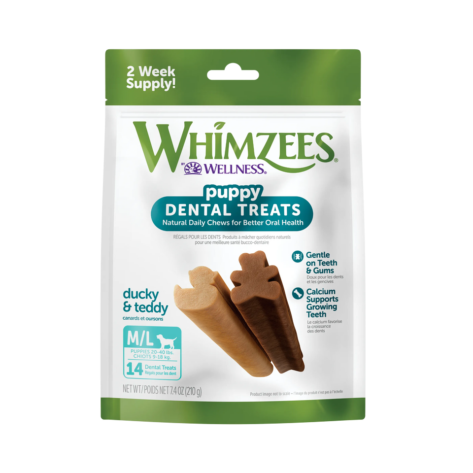 Whimzee Puppy Dog Chews Medium-Large, 7.4 oz