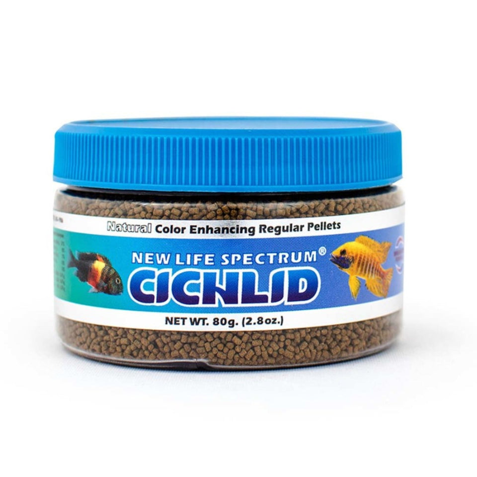 New Life Spectrum Cichlid Sinking Pellets Fish Food 1ea/2.8 oz, Regular