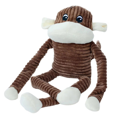 ZippyPaws Spencer the Crinkle Monkey Dog Toy, Brown, X-Large - Pets Perfect