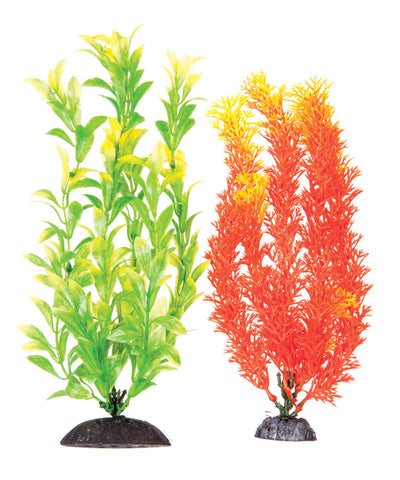 Aquatop Aquarium Plants Orange Green 1ea/10 in 2 pk