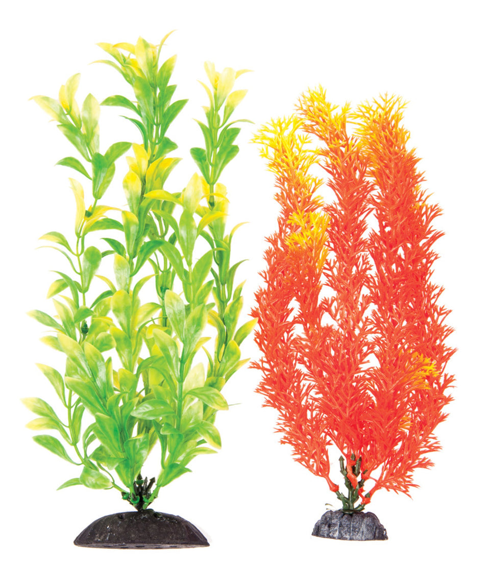 Aquatop Aquarium Plants Orange Green 1ea/10 in 2 pk