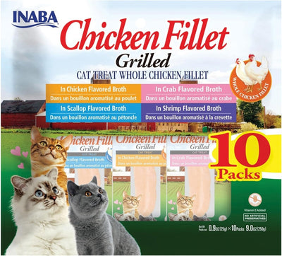 Inaba Chicken Fillet Grilled Variety Pack Assorted .9 oz. 10 ct