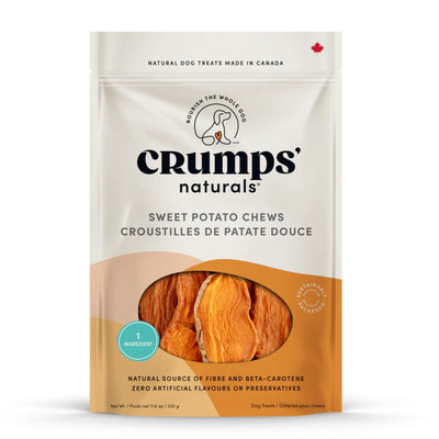 Crumps Naturals Sweet Potato Chews Dehydrated Dog Treats