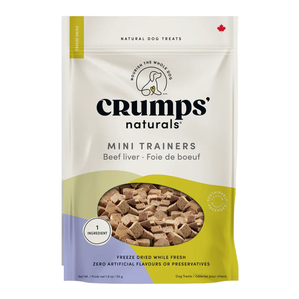 Crumps Naturals Mini Trainers Freeze-Dried Beef Liver Dog Treats