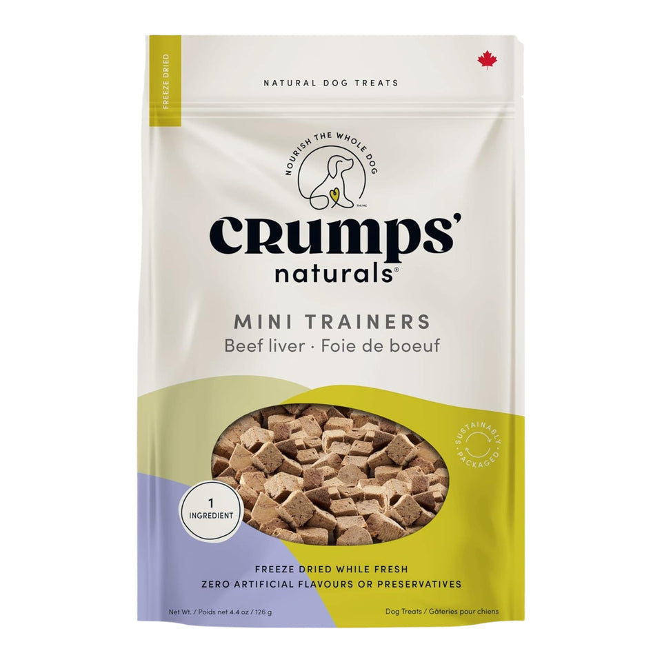 Crumps Naturals Mini Trainers Freeze-Dried Beef Liver Dog Treats 3.7 oz