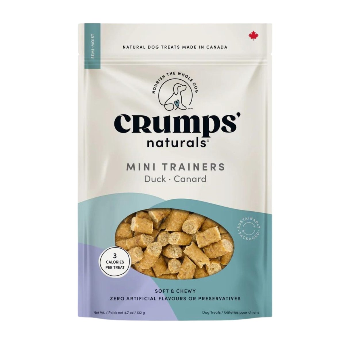 Crumps Naturals Dog 10.6oz. Mini Trainers Semi - Moist Duck - Pets Perfect