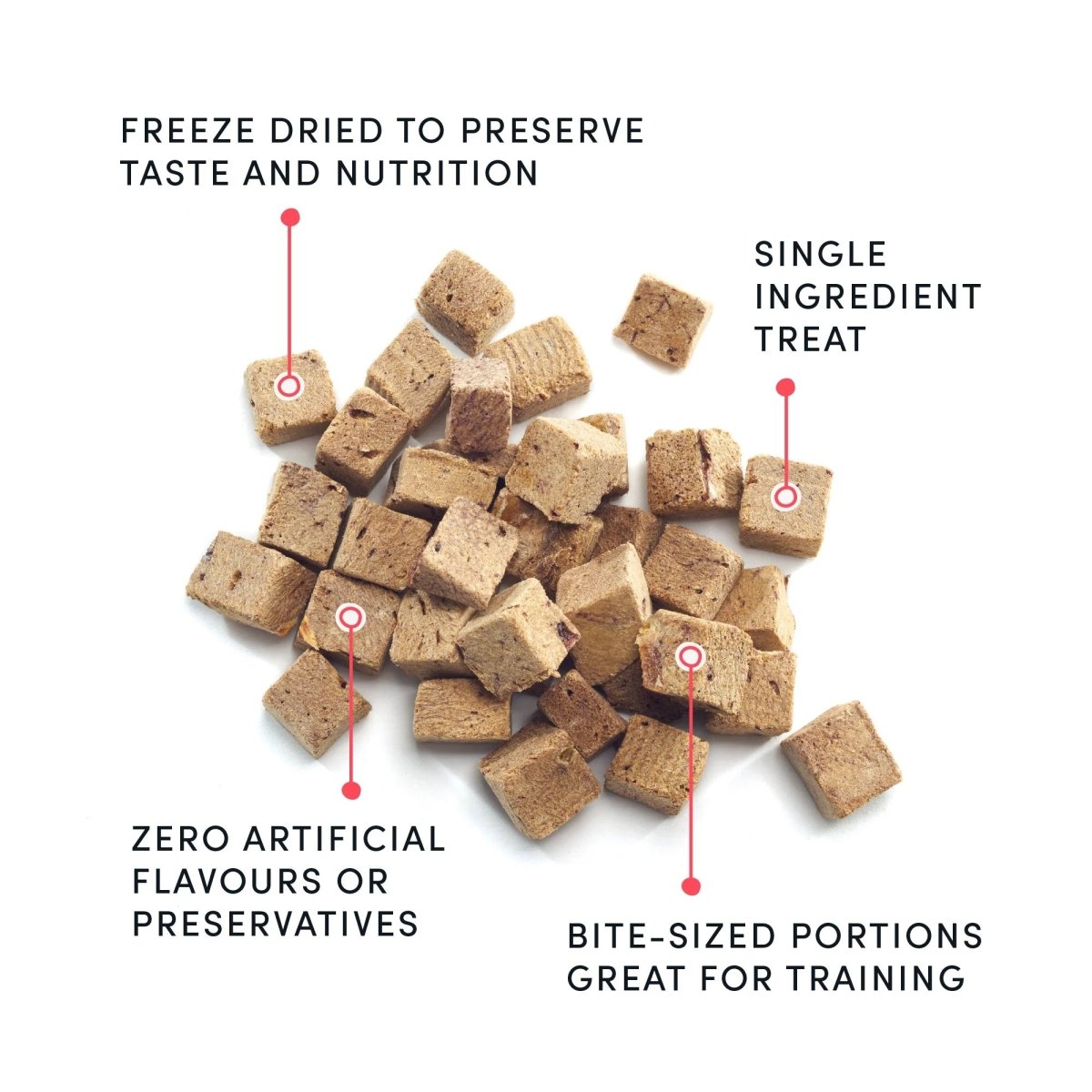 Crumps Dog 4.06oz. Mini Trainers Freeze - dried Pork Hearts - Pets Perfect