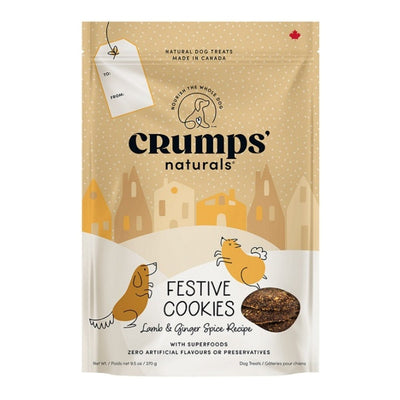 Crumps Naturals Festive Cookies Lamb & Ginger Dog Treats 9.5 oz