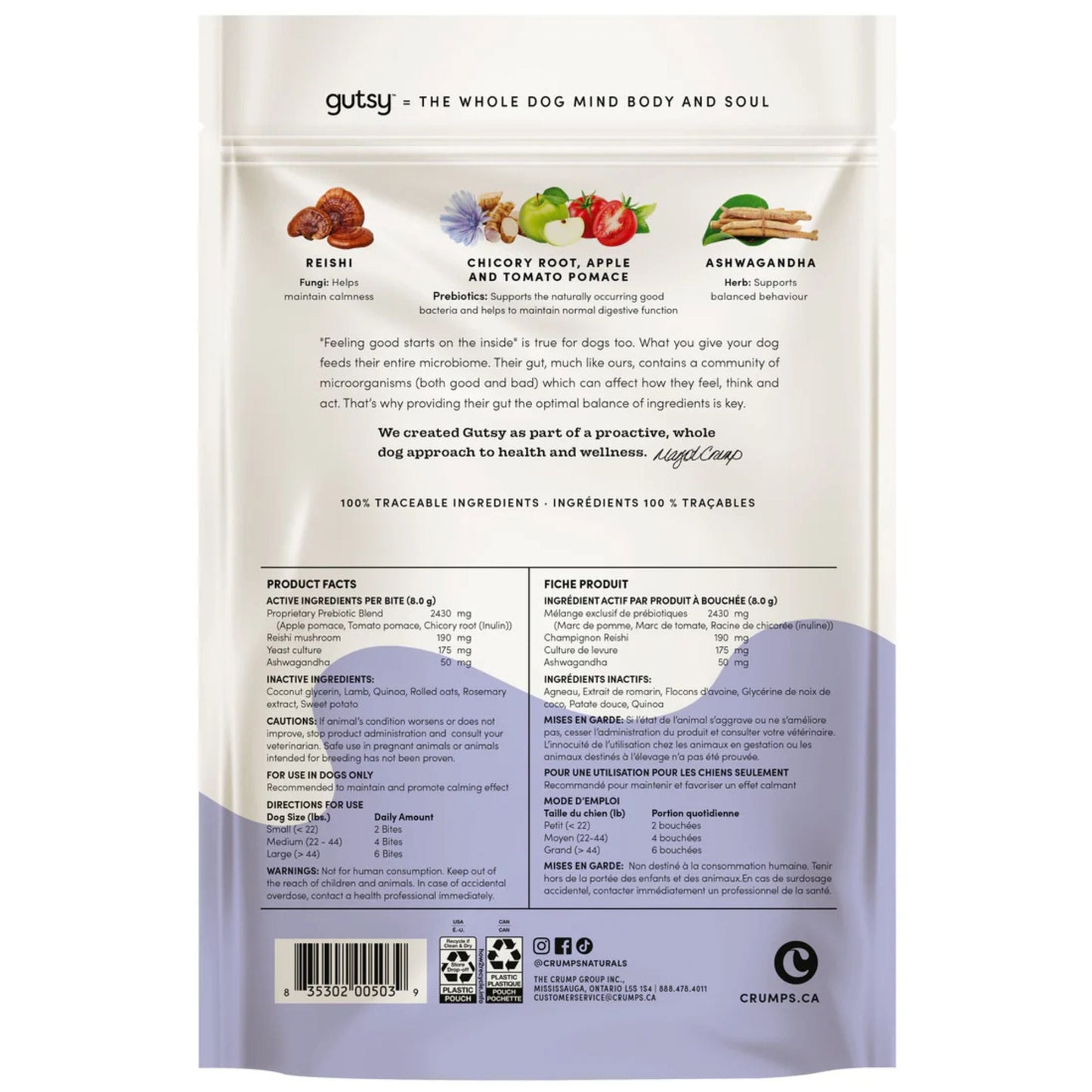 Crumps Cat, 3.2 oz Gutsy Calm Bites, view 5