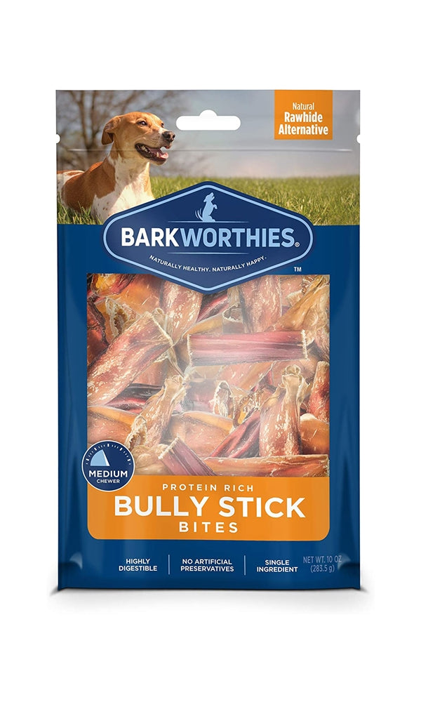 Barkworthies Bully Stick Bites Dog Treat 10 oz