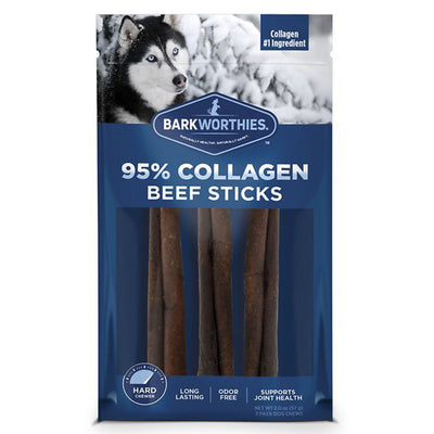 Barkworthies Dog Collagen Beef Stick 6 in 3 ct