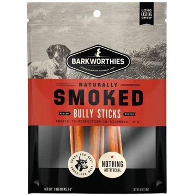 Barkworthies Smoked Bully Sticks Dog Treat 56 in/3 ct