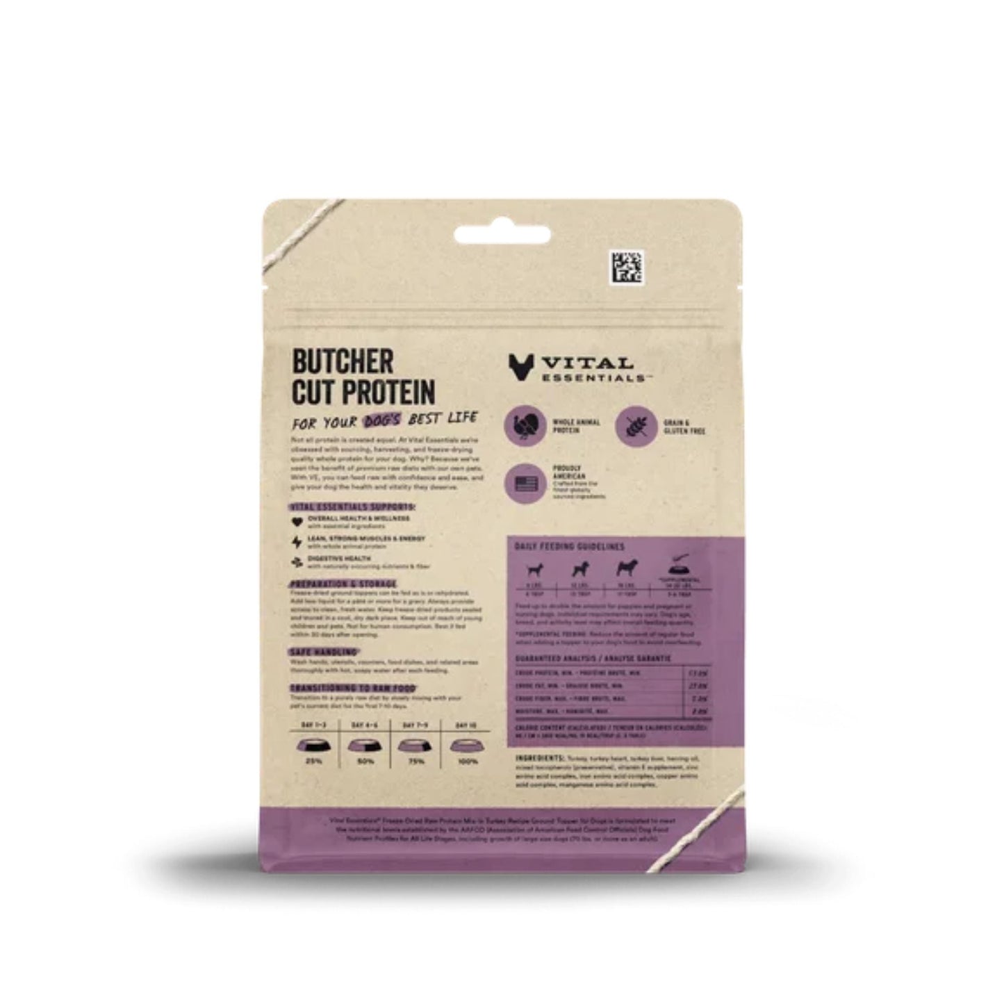 Vital Essentials Dog Freeze-Dried Topper Ground Turkey 6 oz, view 2