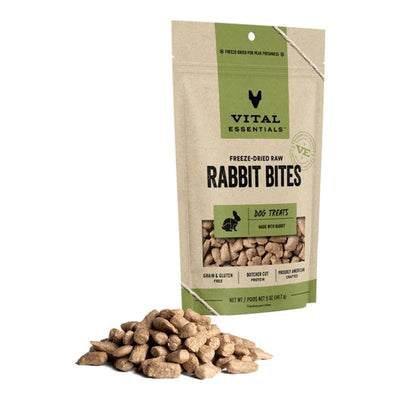 Vital Essentials Dog Freeze-Dried Grain-Free Rabbit Bites Dog Treats, 2 oz