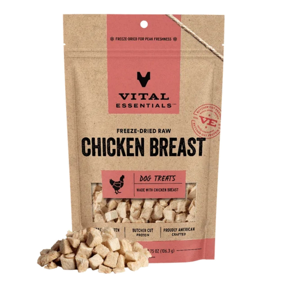 Vital Essentials Dog Freeze Dried Treat Chicken Breast 3.75oz.