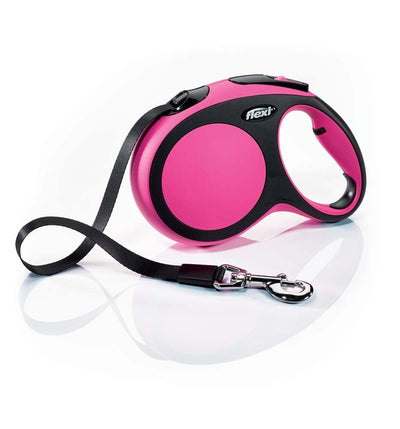 Flexi New Comfort Retractable Tape Dog Leash Pink 16 ft, Large