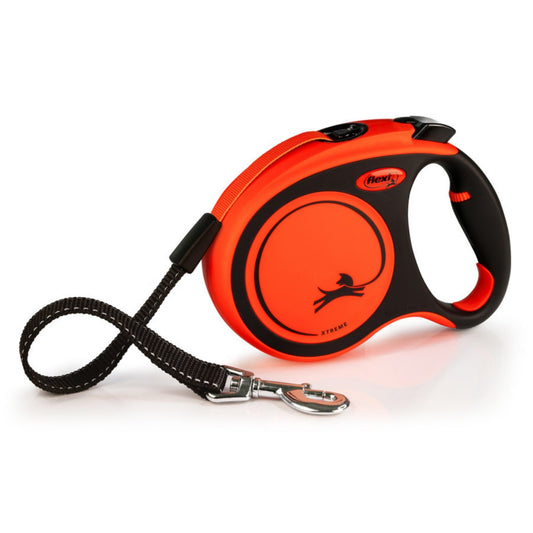 Flexi Xtreme Retractable Leash Orange Black, 1ea/LG, 26 ft