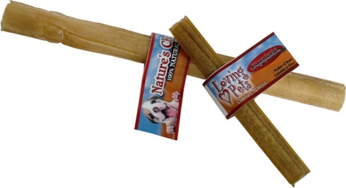 Loving Pets Pressed Rawhide Sticks – Natural 10" | 20Pk - Pets Perfect