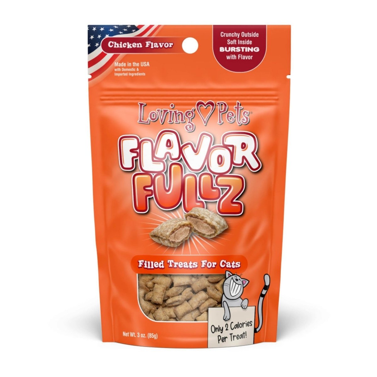 Loving Pets Flavorfullz Filled Cat Treats Chicken, 1ea/3 oz - Pets Perfect