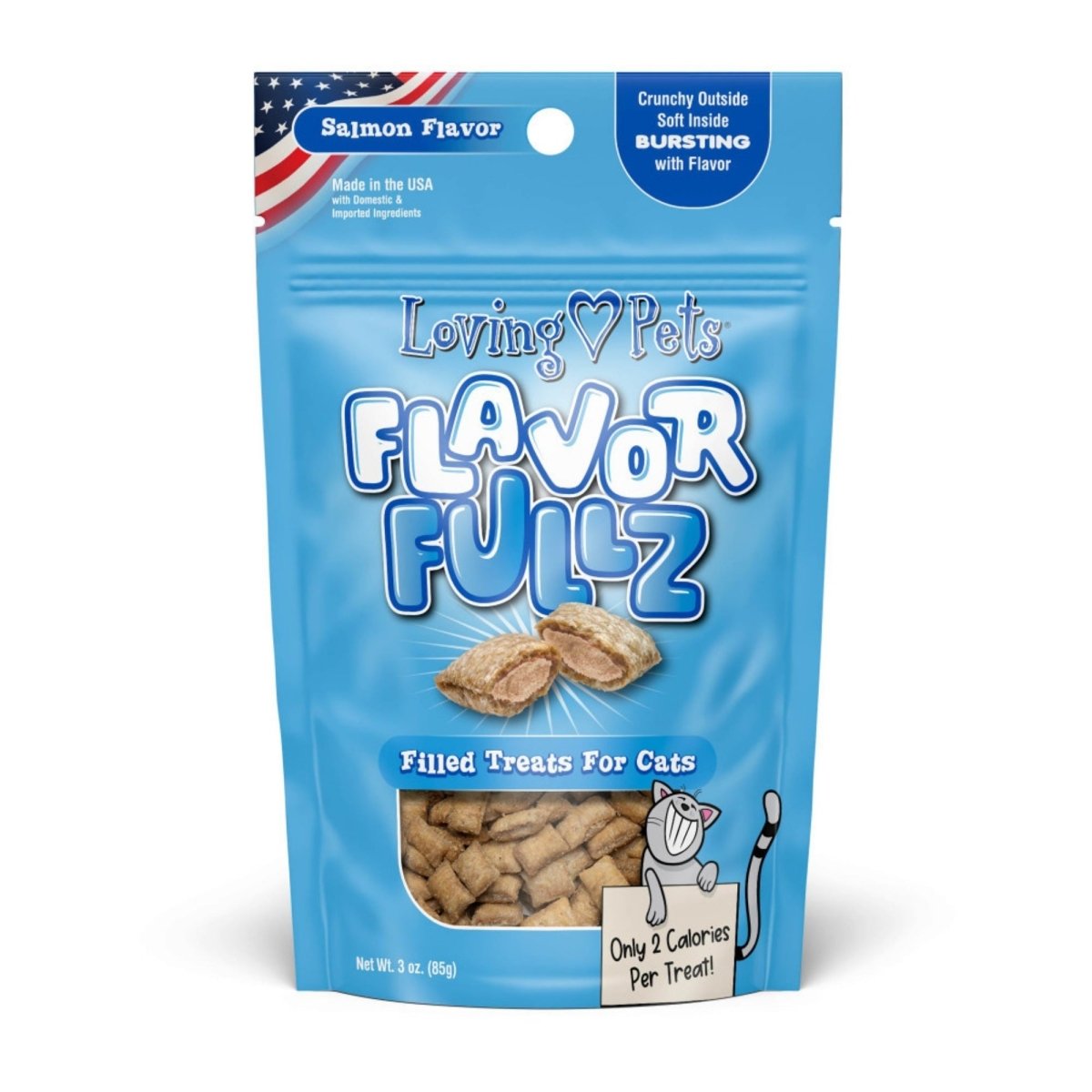 Loving Pets Flavorfullz Filled Cat Treats Salmon, 1ea/3 oz - Pets Perfect