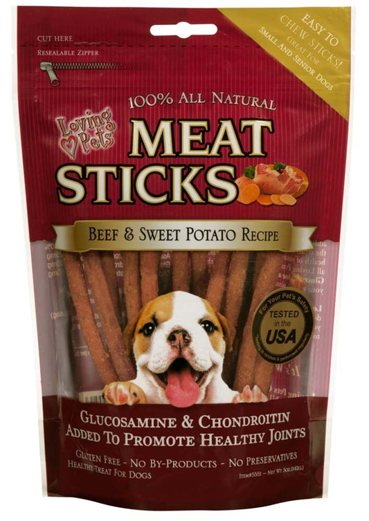 Loving Pets Meat Sticks Dog Treats Beef Sweet Potato, 1ea/5 oz