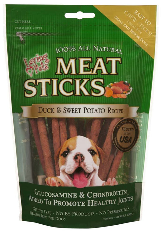Loving Pets Meat Sticks Dog Treats Duck Sweet Potato, 1ea/6 oz