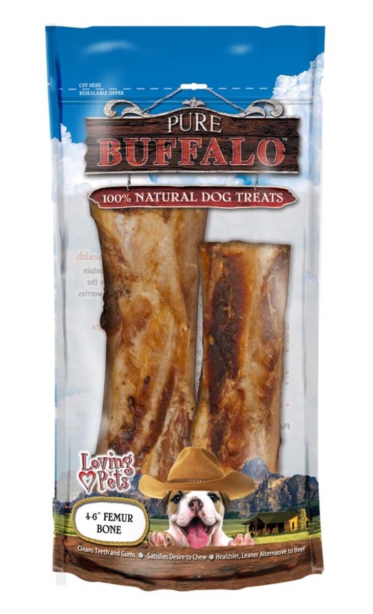 Loving Pets Pure Buffalo Femur Bones Dog Treat 1ea/2 pk, 46 in - Pets Perfect