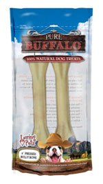 Loving Pets Buffalo Bully Bones – Long Lasting 8" | 2 Pk - Pets Perfect