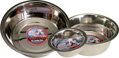 Loving Pets Traditional Stainless Steel Dog Bowl, Silver, 3 qt