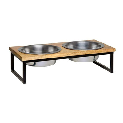 Loving Pets Black Label Raised Wooden Top Diner 1ea/1 qt Default Title