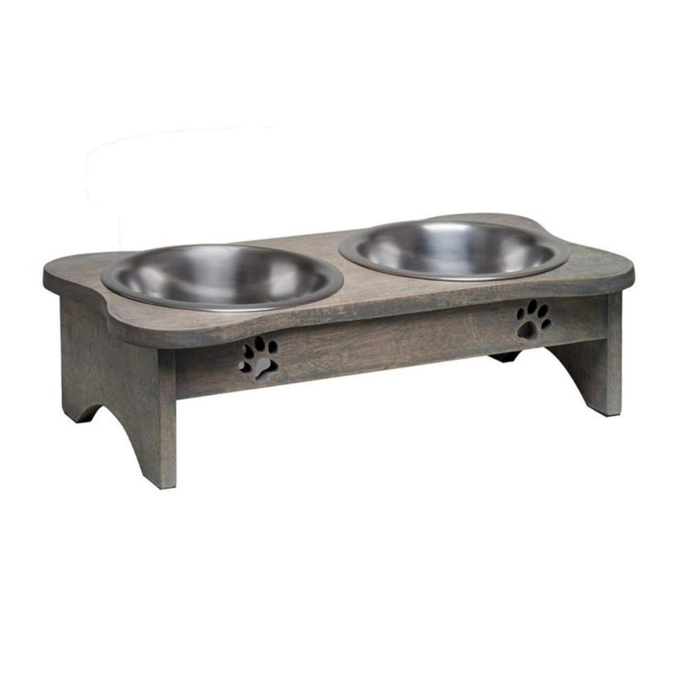 Loving Pets Black Label Wooden Modern Raised Diner 1ea/1 qt Default Title