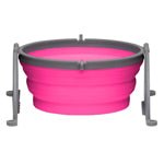 Loving Pets Bella Roma Travel Dog Bowl Pink Large, view 2