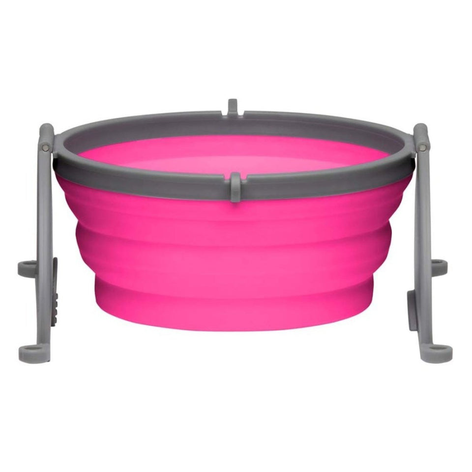 Loving Pets Bella Roma Travel Dog Bowl Pink Large