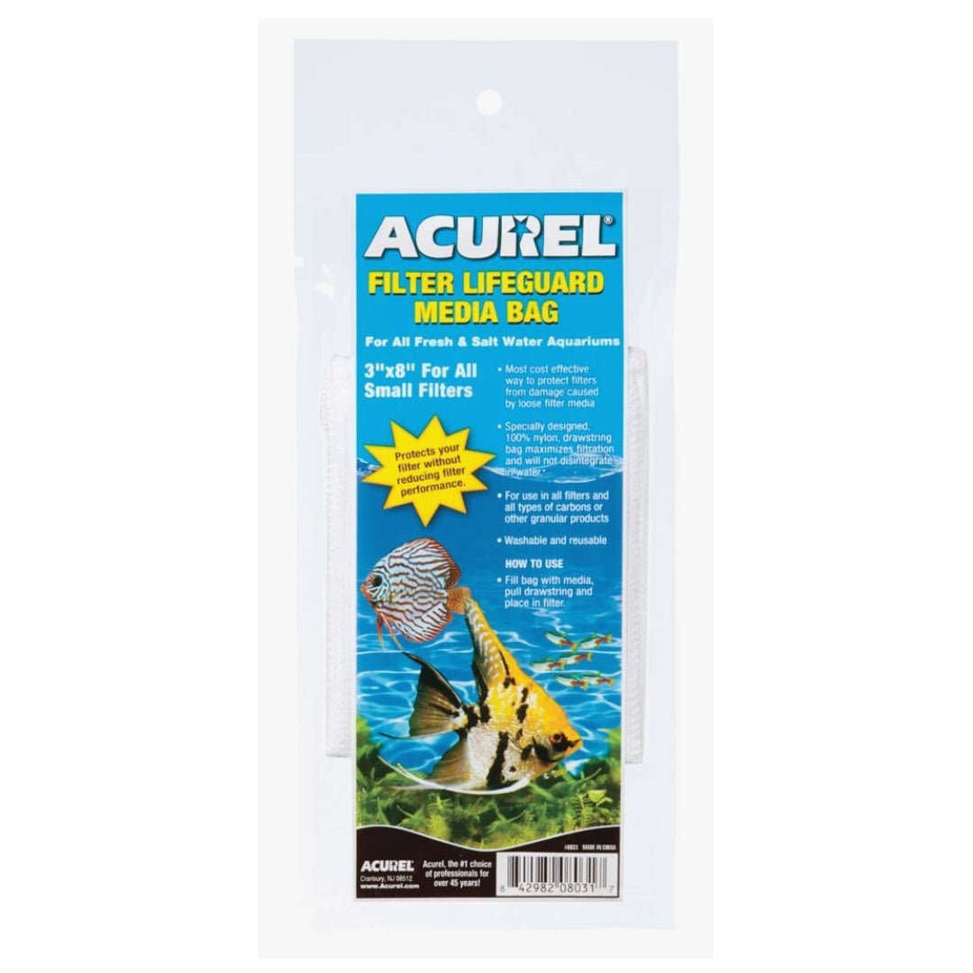 Acurel Filter Lifeguard Media Bag White, 1ea/3 In X 8 in - Pets Perfect