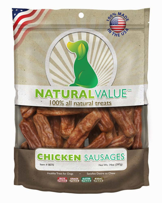 Loving Pets Natural Value Sausages Dog Treats Chicken, 1ea/13 oz