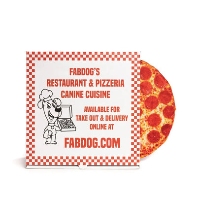 FabDog Super Squeaker Pizza Dog Toy 10"