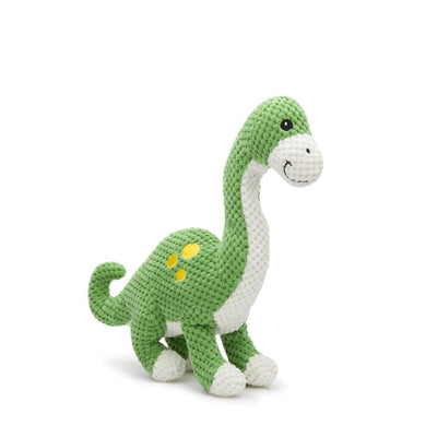 FabDog Floppy Brontosaurus Dinosaur Green Small Plush Dog Toy