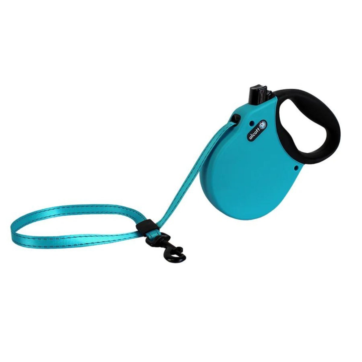 Alcott Adventure Retractable Belt Leash Blue Medium - 16Ft - Pets Perfect