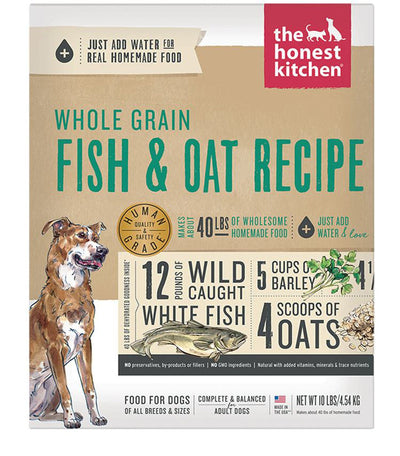 Honest Kitchen Dog Whole Grain Fish Oat 10 lbBox
